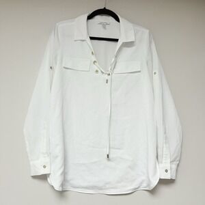 Calvin Klein Women's White Blouse Size S‎